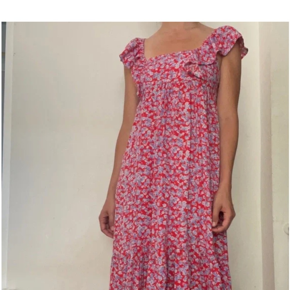 Zara Floral Red Maxi Dress - Picture 14 of 14